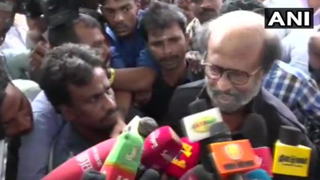 Tamil superstar Rajinikanth said a common language is good for a country’s unity and progress but it was not possible in a country like India. (ANI) Tamil superstar Rajinikanth said a common language is good for a country’s unity and progress but it was not possible in a country like India. (ANI)