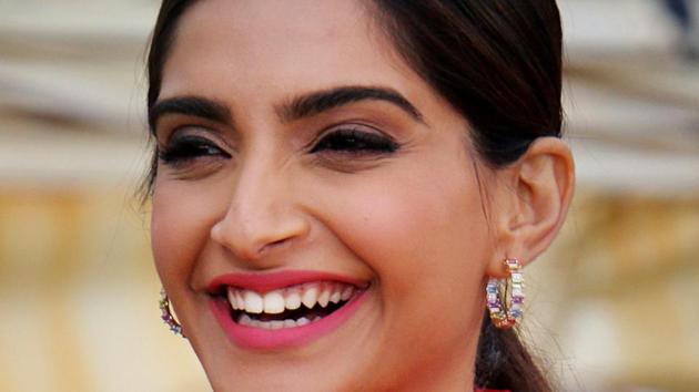 Sonam Kapoor Ahuja during the media interaction for The Zoya Factor in Mumbai on Tuesday.(ANI)