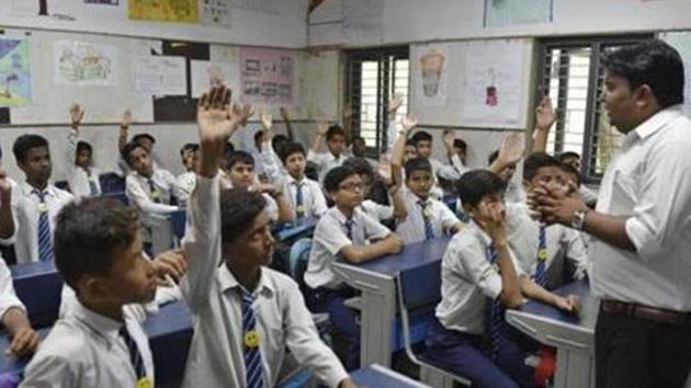 The district education department has roped in subject specialists to guide students and teachers in their preparation for the next round of Saksham Plus exam. (Representational image) (Sanchit Khanna/HT PHOTO) The district education department has roped in subject specialists to guide students and teachers in their preparation for the next round of Saksham Plus exam. (Representational image) (Sanchit Khanna/HT PHOTO)