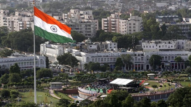 Aerial view of the central park in Connaught Place, New Delhi. (HT File) Aerial view of the central park in Connaught Place, New Delhi. (HT File)