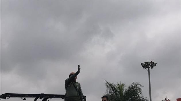 Rajnath Singh being prepared to fly on ‘Tejas’, an Indigenous Light Combat Aircraft from Bengaluru’s HAL Airport. Rajnath Singh being prepared to fly on ‘Tejas’, an Indigenous Light Combat Aircraft from Bengaluru’s HAL Airport.