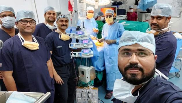 According to hospital authorities, this is the first time five traansplants were simultaneously performed by units of Sahyadri hospital. (HT PHOTO) According to hospital authorities, this is the first time five traansplants were simultaneously performed by units of Sahyadri hospital. (HT PHOTO)