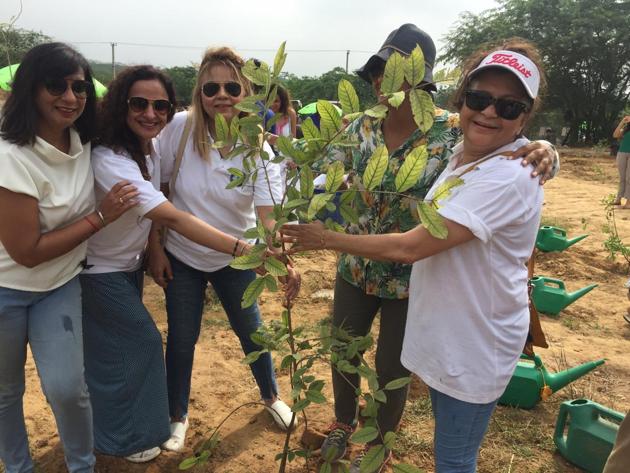 Participants from Delhi-NCR joined for a plantation drive, organised by Black Lotus Peace Foundation and I am Gurgaon.