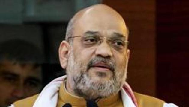 Union Home Minister Amit Shah on Friday said the Modi government was committed in making India a big manufacturing hub.(PTI)