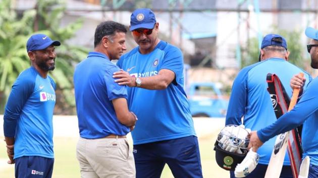 Rahul Dravid in India’s training session ahead of 3rd T20I against South Africa((BCCI))