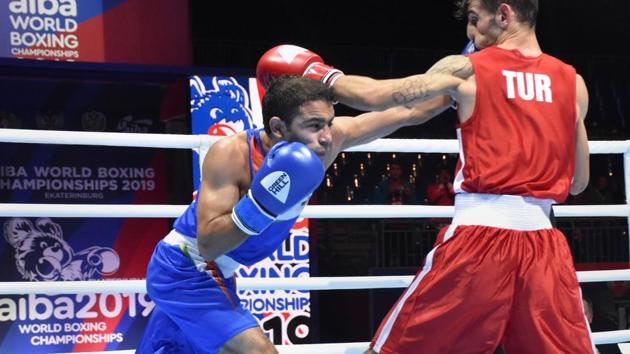 Amit Panghal has reached Worlds final.(PTI)