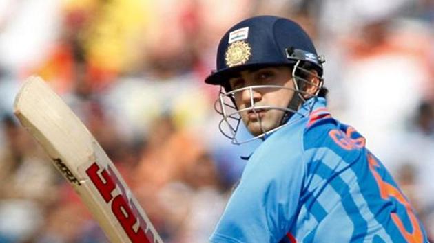 Gautam Gambhir of India batting during the 2011 ICC World Cup second Semi-Final between Pakistan and India at Punjab Cricket Association (PCA) Stadium on March 30, 2011 in Mohali.(Getty Images)