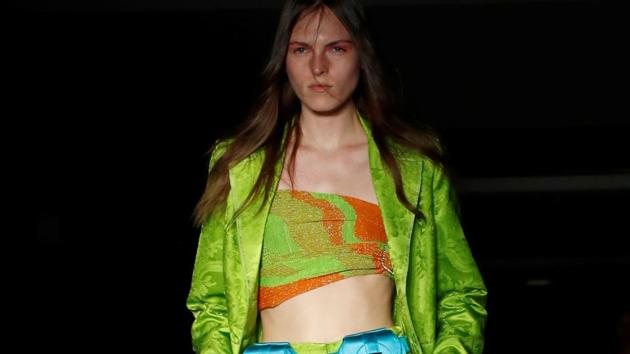 A model presents a creation from the Peter Pilotto Spring/Summer 2020 collection during fashion week in Milan, Italy, September 18, 2019. REUTERS/Alessandro Garofalo(REUTERS)