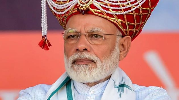 Prime Minister Narendra Modi looks on during the 'Vijay Sankalp Rally' in Nashik(PTI) Prime Minister Narendra Modi looks on during the 'Vijay Sankalp Rally' in Nashik(PTI)