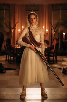 Samara Weaving plays a bride being hunted down by her new family, in this month’s horror film, Ready Or Not. Samara Weaving plays a bride being hunted down by her new family, in this month’s horror film, Ready Or Not.