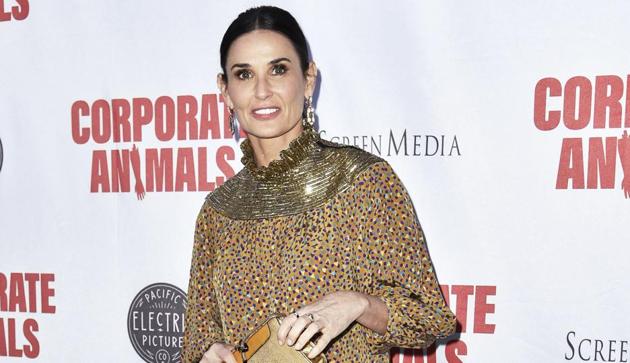 Demi Moore attends the LA premiere of Corporate Animals at NeueHouse on Wednesday, Sept. 18, 2019, in Los Angeles. (Photo by Richard Shotwell/Invision/AP)