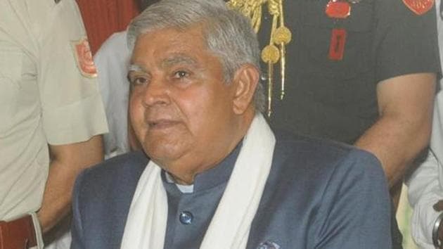 Bengal governor Jagdeep Dhankhar is the ex-officio chancellor of Jadavpur University. (HT PHOTO.) Bengal governor Jagdeep Dhankhar is the ex-officio chancellor of Jadavpur University. (HT PHOTO.)