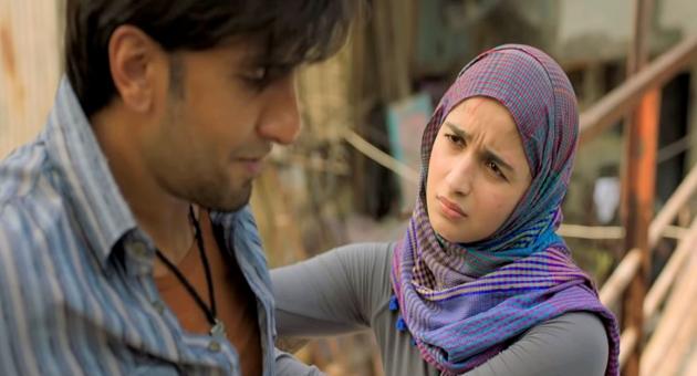 Ranveer Singh and Alia Bhatt in a still from their film, Gully Boy.