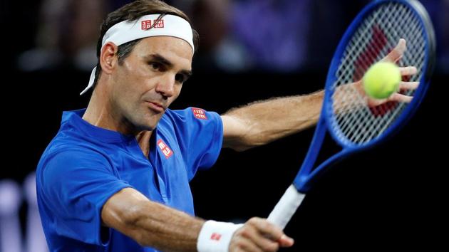 Team Europe's Roger Federer in action during his singles match against Team World's John Isner.(REUTERS)