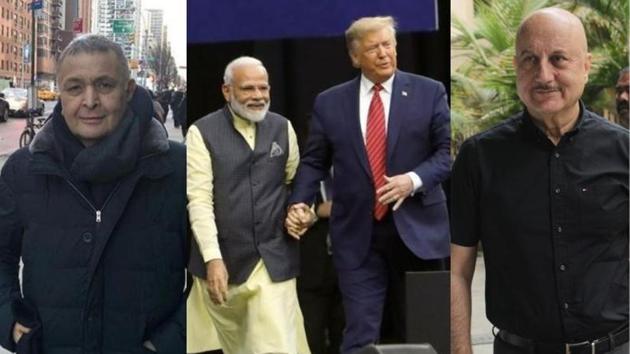 Howdy Modi: Rishi Kapoor and Anupam Kher were among several Bollywood celebrities who cheered for PM Narendra Modi.