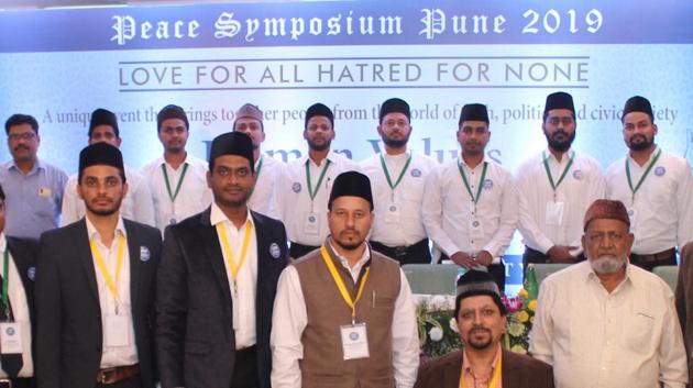 The symposium was organised by the Ahmadiyya Muslim community, at Fairfield by Marriot Hotel, Kharadi-Mundhwa road to spread the message of ‘love for all and hatred for none. (HT PHOTO) The symposium was organised by the Ahmadiyya Muslim community, at Fairfield by Marriot Hotel, Kharadi-Mundhwa road to spread the message of ‘love for all and hatred for none. (HT PHOTO)