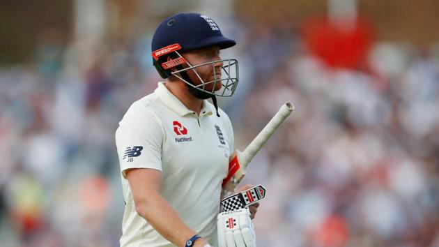 England's Jonny Bairstow reacts after losing his wicket. (Action Images via Reuters) England's Jonny Bairstow reacts after losing his wicket. (Action Images via Reuters)