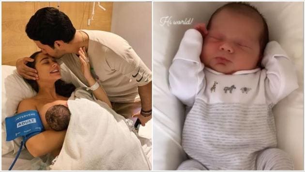 Amy Jackson and George Panayiotou welcomed son Andreas on Monday.