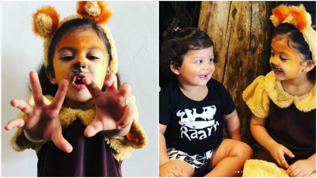 Mira Rajput shared photos of Misha and Zain goofing around.