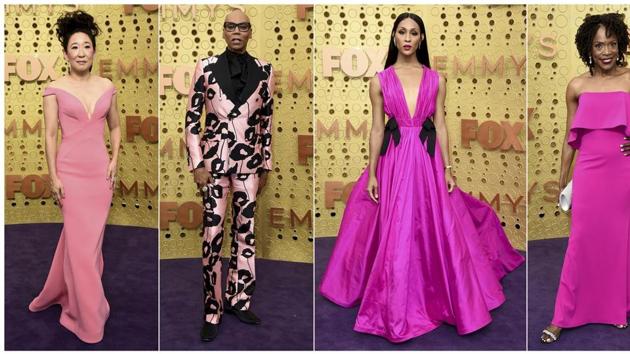 Sandra Oh, from Killing Eve, RuPaul, from RuPaul’s Drag Race, Mj Rodriguez, from Pose and Charlayne Woodard, from Pose. (AP) Sandra Oh, from Killing Eve, RuPaul, from RuPaul’s Drag Race, Mj Rodriguez, from Pose and Charlayne Woodard, from Pose. (AP)