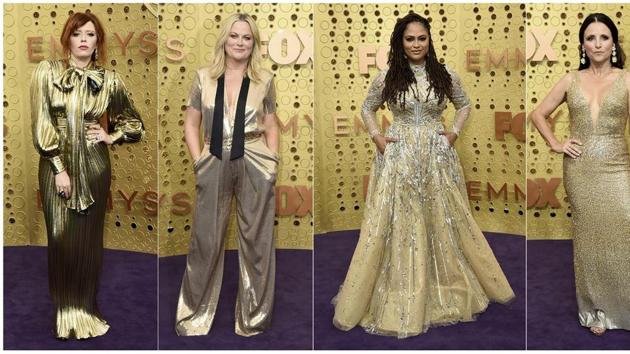 Natasha Lyonne, from Russian Doll, Amy Poehler, director Ava Duvernay, from When They See Us, and Julia Louis-Dreyfus, from Veep. (AP) Natasha Lyonne, from Russian Doll, Amy Poehler, director Ava Duvernay, from When They See Us, and Julia Louis-Dreyfus, from Veep. (AP)
