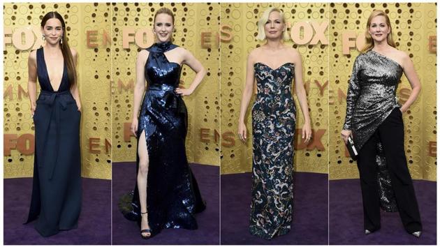 Emilia Clarke, from Game of Thrones, Rachel Brosnahan, from The Marvelous Mrs. Maisel, Michelle Williams, from Fosse-Verdon and Laura Linney, from Ozark. (AP) Emilia Clarke, from Game of Thrones, Rachel Brosnahan, from The Marvelous Mrs. Maisel, Michelle Williams, from Fosse-Verdon and Laura Linney, from Ozark. (AP)