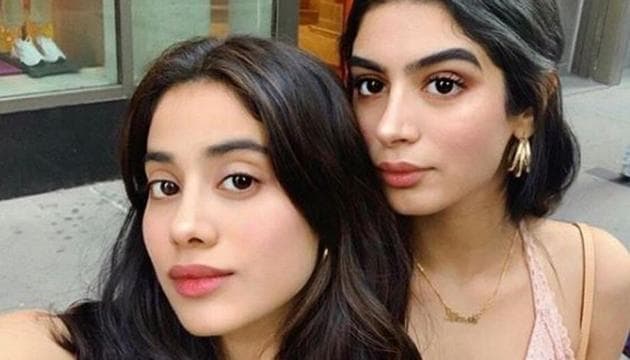 Janhvi Kapoor with her sister Khushi Kapoor in New York.