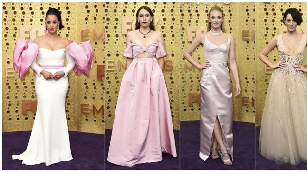 Dascha Polanco, from Orange is the New Black, Sarah Sutherland, from Veep, Sophie Turner, from Game of Thrones, and Phoebe Waller-Bridge, from Fleabag. (AP) Dascha Polanco, from Orange is the New Black, Sarah Sutherland, from Veep, Sophie Turner, from Game of Thrones, and Phoebe Waller-Bridge, from Fleabag. (AP)