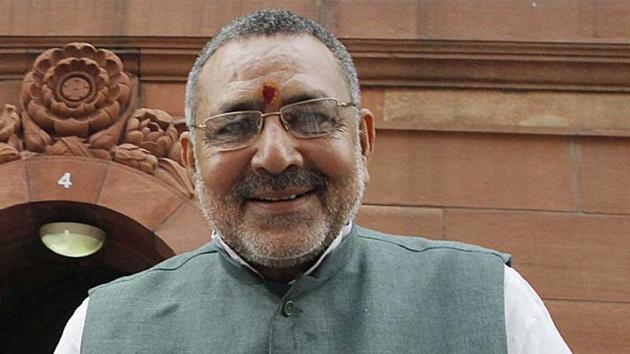Union minister Giriraj Singh says he may consider retiring from politics after 2023.(HT Photo)