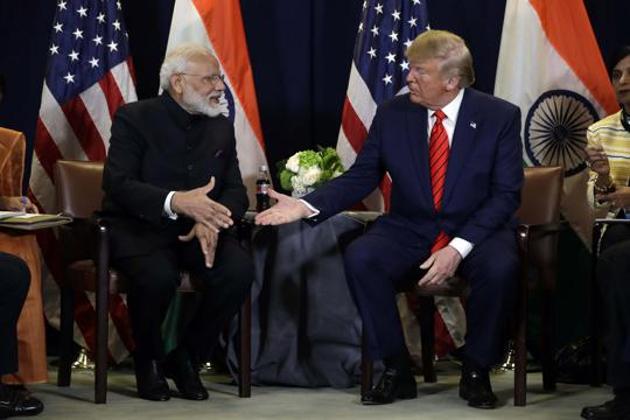 President Donald Trump meets with Indian Prime Minister Narendra Modi at the United Nations General Assembly, in New York.(Photo: AP)