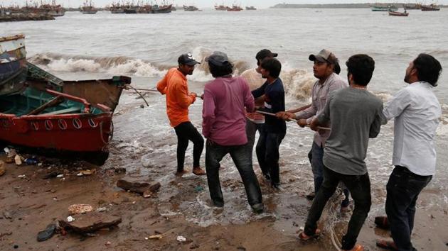 Fishermen from Gujarat have been told not to venture into the sea as the weather there will remain very rough. ((Reuters Photo)) Fishermen from Gujarat have been told not to venture into the sea as the weather there will remain very rough. ((Reuters Photo))