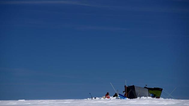 Scientists work next to the drilling tent at Gepatschferner glacier at Weissseespitze summit. Fischer, whose work has contributed to the IPCC report, believes the ice could be 3,000 to 5,000 years old. Her samples are going through lab testing to date them. (Lisi Neisner / REUTERS) Scientists work next to the drilling tent at Gepatschferner glacier at Weissseespitze summit. Fischer, whose work has contributed to the IPCC report, believes the ice could be 3,000 to 5,000 years old. Her samples are going through lab testing to date them. (Lisi Neisner / REUTERS)