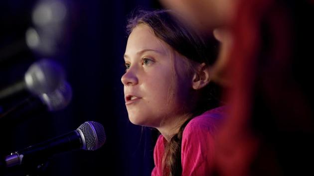 Swedish climate activist Greta Thunberg speaks with other child petitioners from twelve countries around the world who presented a landmark complaint to the United Nations Committee on the Rights of the Child to protest the lack of government action on the climate crisis during a press conference in New York.(REUTERS) Swedish climate activist Greta Thunberg speaks with other child petitioners from twelve countries around the world who presented a landmark complaint to the United Nations Committee on the Rights of the Child to protest the lack of government action on the climate crisis during a press conference in New York.(REUTERS)