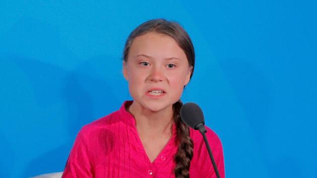 16-year-old Swedish climate activist Greta Thunberg speaks at the 2019 United Nations Climate Action Summit at U.N. headquarters in New York City, New York, U.S.(Reuters)