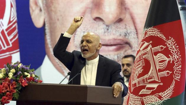 Afghan presidential candidate Ashraf Ghani speaking during election campaigning. (AP Photo) Afghan presidential candidate Ashraf Ghani speaking during election campaigning. (AP Photo)