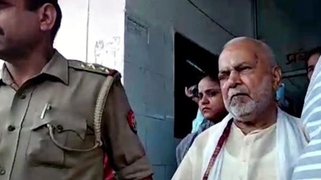 BJP leader Swami Chinmayanand arrested in Shahjahanpur on Friday, in connection with the alleged sexual harassment of a UP law student. (Photo: ANI) BJP leader Swami Chinmayanand arrested in Shahjahanpur on Friday, in connection with the alleged sexual harassment of a UP law student. (Photo: ANI)