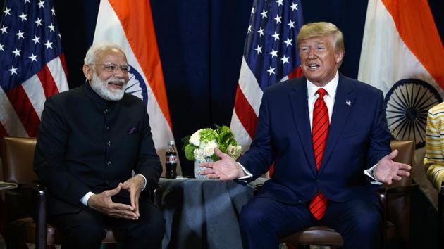 President Donald Trump meets with Indian Prime Minister Narendra Modi at the United Nations General Assembly, September 24, 2019, New York (AP) President Donald Trump meets with Indian Prime Minister Narendra Modi at the United Nations General Assembly, September 24, 2019, New York (AP)