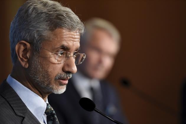 Minister of External Affairs Subrahmanyam Jaishankar speaks during a joint press conference with Finland's Foreign Minister Pekka Haavisto in Helsinki, Finland, Friday Feb. 20, 2019. (AP file photo) Minister of External Affairs Subrahmanyam Jaishankar speaks during a joint press conference with Finland's Foreign Minister Pekka Haavisto in Helsinki, Finland, Friday Feb. 20, 2019. (AP file photo)