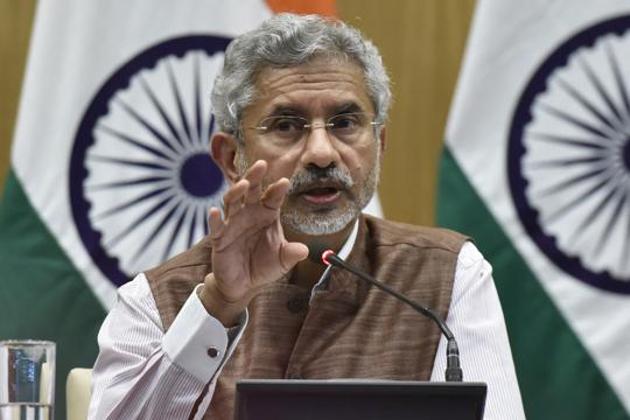 External affairs minister S Jaishankar addresses the media in New Delhi, September 17, 2019(Sanjeev Verma/HT PHOTO)