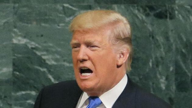 US President Donald Trump delivered a stinging rebuke to China’s trade practices at the United Nations General Assembly.(Reuters Photo) US President Donald Trump delivered a stinging rebuke to China’s trade practices at the United Nations General Assembly.(Reuters Photo)