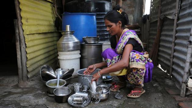 A woman washes utensils outside her house in Aurangabad. These families are not alone. Millions of Indians do not have secure water supplies, according to the UK-based charity, WaterAid. It says 12% of Indians, or about 163 million people, do not have access to clean water near their homes - the biggest proportion of any country. (Francis Mascarenhas / REUTERS) A woman washes utensils outside her house in Aurangabad. These families are not alone. Millions of Indians do not have secure water supplies, according to the UK-based charity, WaterAid. It says 12% of Indians, or about 163 million people, do not have access to clean water near their homes - the biggest proportion of any country. (Francis Mascarenhas / REUTERS)