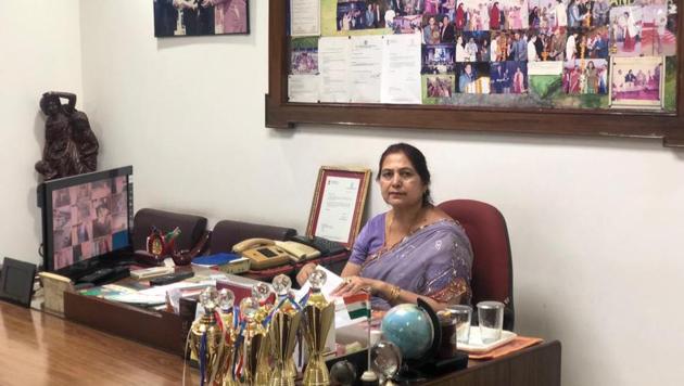 Prem Lata Rana, principal, St Andrews Scots Sr Sec School, IP Extension. (HT) Prem Lata Rana, principal, St Andrews Scots Sr Sec School, IP Extension. (HT)