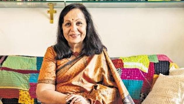 Veteran actor Rohini Hattangadi at her residence in Mumbai.(Aalok Soni/HT Photo)