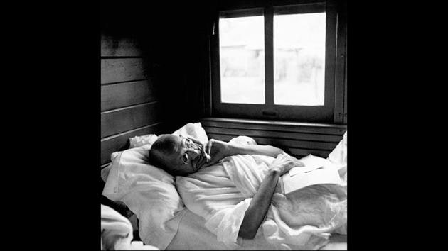In the late 1930s, Gandhi’s grandnephew Kanu Gandhi began photographing the Mahatma extensively. He was given access, but on the condition of not using a flash, or having Gandhi pose. While still being rigorously photographed like perhaps no other figure of that time, Gandhi had consciously stepped out of the photo studio and into the public imagination. (National Gandhi Museum) In the late 1930s, Gandhi’s grandnephew Kanu Gandhi began photographing the Mahatma extensively. He was given access, but on the condition of not using a flash, or having Gandhi pose. While still being rigorously photographed like perhaps no other figure of that time, Gandhi had consciously stepped out of the photo studio and into the public imagination. (National Gandhi Museum)