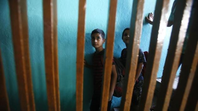 Children leave a local mosque building as they attend free coaching classes by locals during a strike in Srinagar. Mobile services remain suspended in Kashmir except in Handwara and Kupwara areas in the north while internet services continue to be snapped across all platforms in the valley. (Mukhtar Khan / AP) Children leave a local mosque building as they attend free coaching classes by locals during a strike in Srinagar. Mobile services remain suspended in Kashmir except in Handwara and Kupwara areas in the north while internet services continue to be snapped across all platforms in the valley. (Mukhtar Khan / AP)