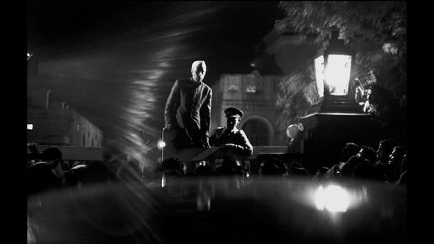 When the celebrated French photographer Henri Cartier-Bresson met Gandhi barely half an hour before Gandhi’s assassination, they spoke about photography. Ironically, the most reminisced image of Gandhi by Cartier-Bresson was one without the leader in it. It was of Nehru’s address to the nation mourning Gandhi’s death as he spoke, “The light has gone out of our lives and there is darkness everywhere.” (National Gandhi Museum) When the celebrated French photographer Henri Cartier-Bresson met Gandhi barely half an hour before Gandhi’s assassination, they spoke about photography. Ironically, the most reminisced image of Gandhi by Cartier-Bresson was one without the leader in it. It was of Nehru’s address to the nation mourning Gandhi’s death as he spoke, “The light has gone out of our lives and there is darkness everywhere.” (National Gandhi Museum)