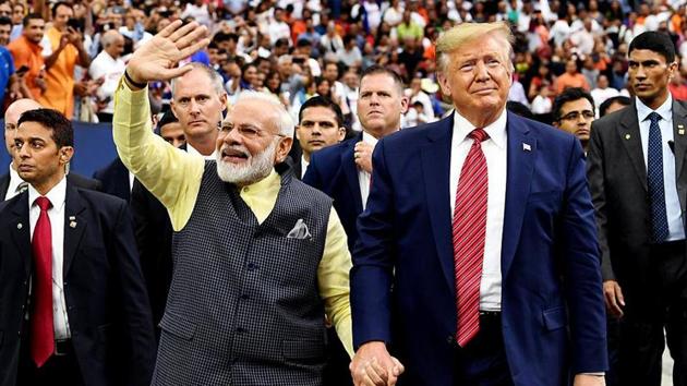 US President Donald Trump has encouraged Prime Minister Narendra Modi to improve ties with Pakistan(ANI Photo)