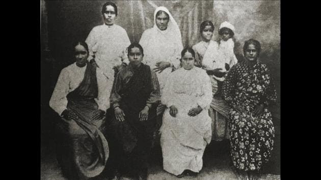 Valiamma, Mahabeer, Veerasamy, V. Naidoo, Moonasamy, V.S. Pillay, Moonasamy Moodley- a group of women resisters who spent three months in jail in October, 1913 in South Africa during the passive resistance that Gandhi led from the front. All these women looking solemnly into the camera (one even holding a child), made for powerful imagery that subverted the conventional use of posed photographs of that time, which were commissioned largely for posterity. (National Gandhi Museum) Valiamma, Mahabeer, Veerasamy, V. Naidoo, Moonasamy, V.S. Pillay, Moonasamy Moodley- a group of women resisters who spent three months in jail in October, 1913 in South Africa during the passive resistance that Gandhi led from the front. All these women looking solemnly into the camera (one even holding a child), made for powerful imagery that subverted the conventional use of posed photographs of that time, which were commissioned largely for posterity. (National Gandhi Museum)