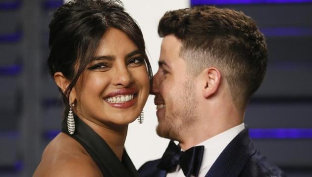 Priyanka Chopra and Nick Jonas at Vanity Fair party post at 91st Academy Awards.(REUTERS)