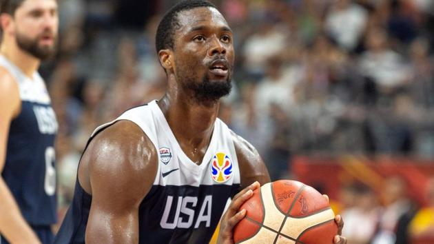 Harrison Barnes of the US shoots a free-throw.(AFP)